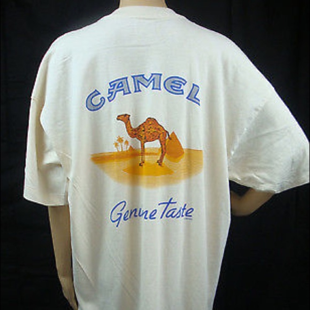 💛SOLD💛Vintage 95’ CAMEL Genuine Taste Pocket Tee - Picture 5 of 8